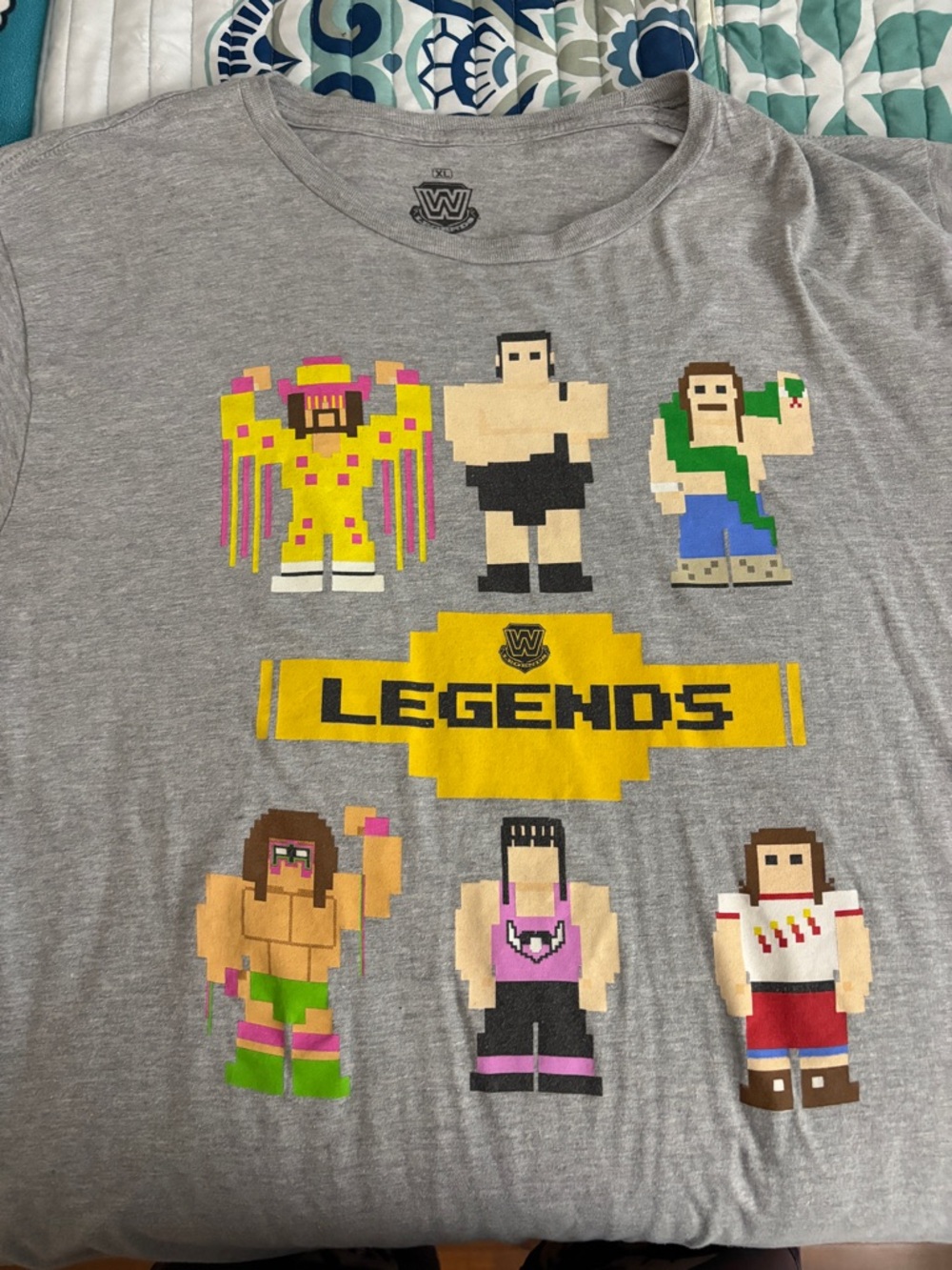 Ripple Junction Gray WWE Logo Graphic Tee